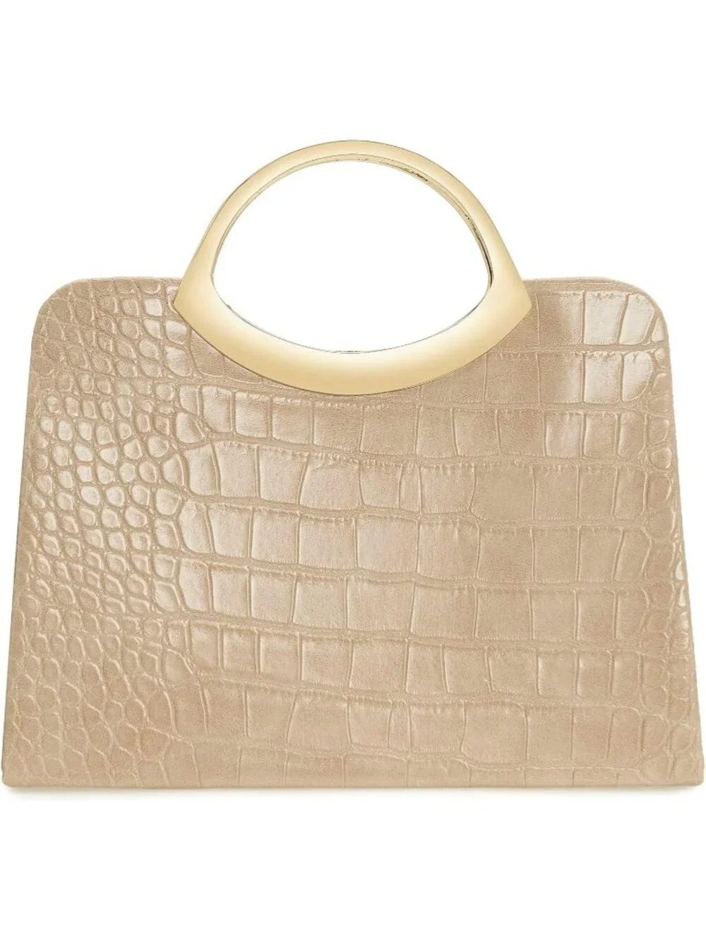 👜Women's Croc Nude Small Dressy Handbag Evening Bag Circle Handle Elegant Purse